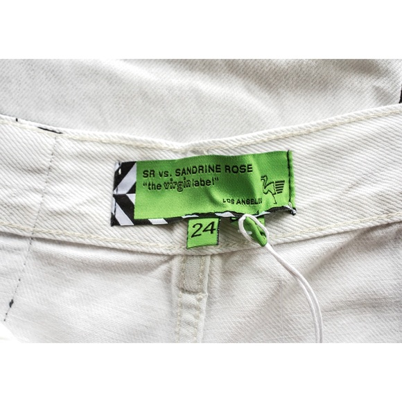 NWT Dust White Sandrine Rose Wide Curve Leg Pants sz 24 - Picture 14 of 15